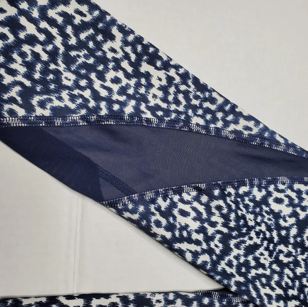 Old Navy Navy and White Abstract Print Kids Leggings